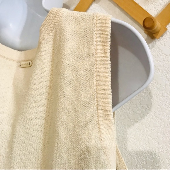 St. John Sleevless Knit Pearl Sweater Dress Sz P - Picture 8 of 12